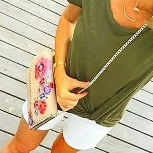 (Free in Bundle) Dark Green Twist Tie Top